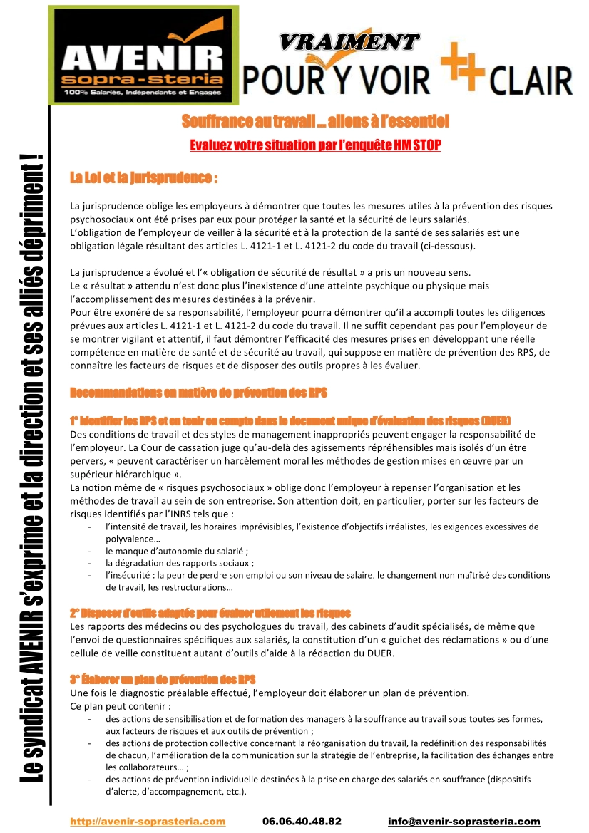 Souffrance au travail 1